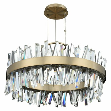 KALCO ALLEGRI Glacier 32 Inch Round LED Pendant 030255-038